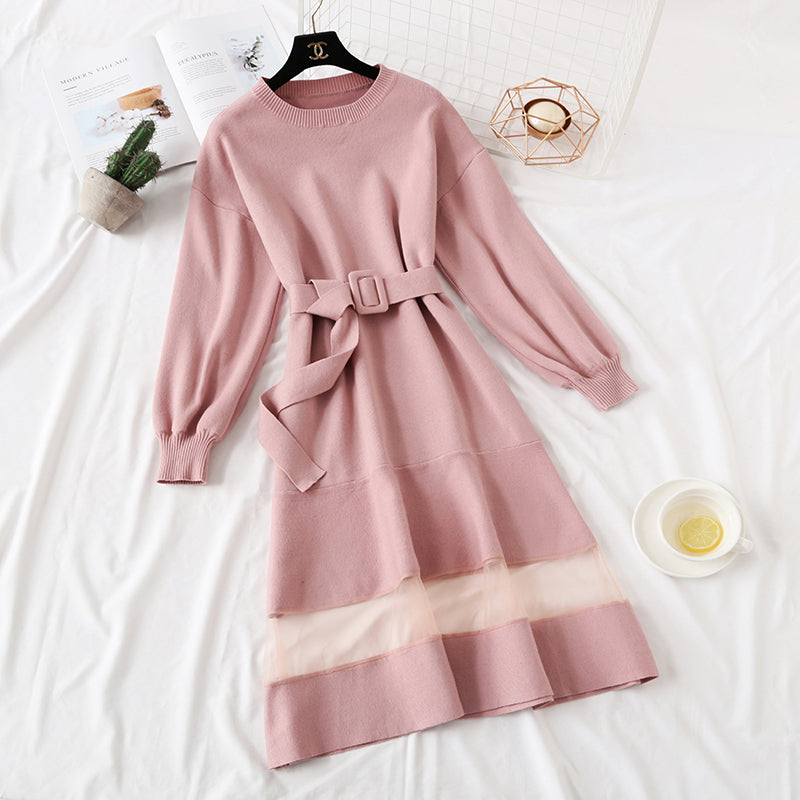 Wool skirt knee length skirt mesh stitched fishtail skirt  2469
