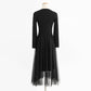Women's stitched mesh small fragrant dress  2338