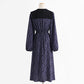 New women's temperament dress waist closing doll collar bottomed skirt  2271