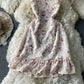 Robe fleurie brodée en dentelle avec bretelles 3313