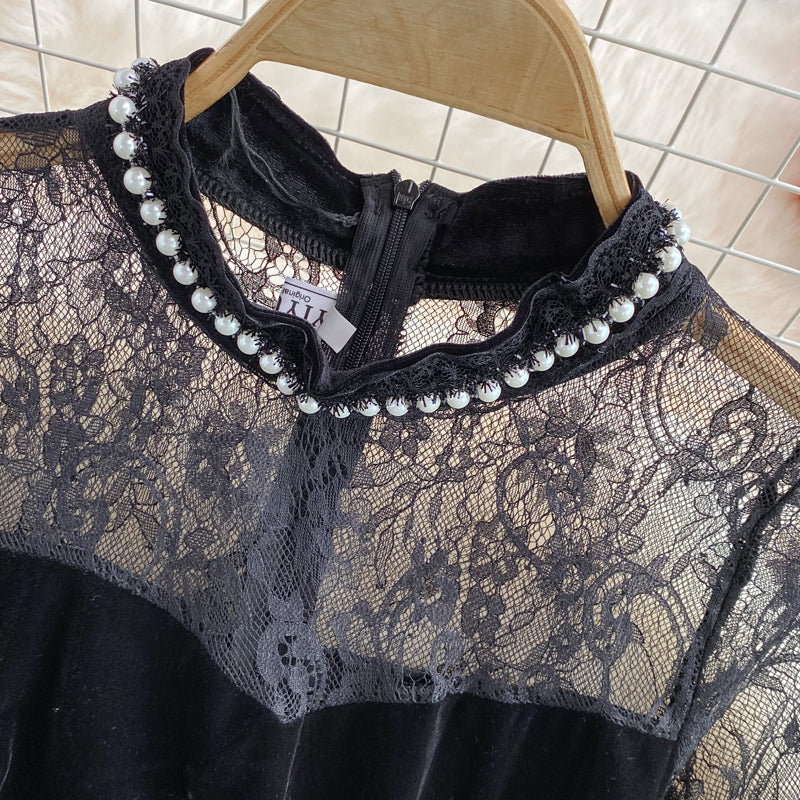 Jupe longue taille haute, taille étroite, super fée Hepburn style, grande balançoire 3110