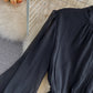 Robe plissée taille fine, longueur moyenne, manches longues 2997