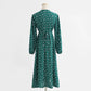 New women's V-neck Chiffon Floral Dress  2229