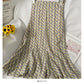 Hong Kong style retro floral high waist slim casual skirt  2637