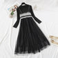 Wool suspender vest mesh bottomed dress two-piece suit  2287