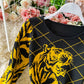 Robe en tricot à col rond et coupe slim à motif tigre 2929