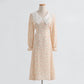Lady temperament floral skirt long sleeve thin Chiffon fairy skirt  2182