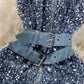 Design sense zipper Sequin glittering fashion slim fit  2781