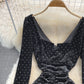 Robe portefeuille moulante de haute qualité en forage chaud coupe ajustée 3396