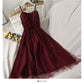 Fairy high waist slender gauze suspender skirt for women  2676