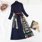 Knitted dress new women's autumn and winter French Retro  2134