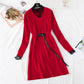 Sweater lace backing temperament fake two skirts  2220