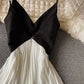 Suspender backless Pleated Dress super fairy big swing dress  2717