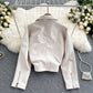 Leather women's slim and versatile Motorcycle Jacket  1559