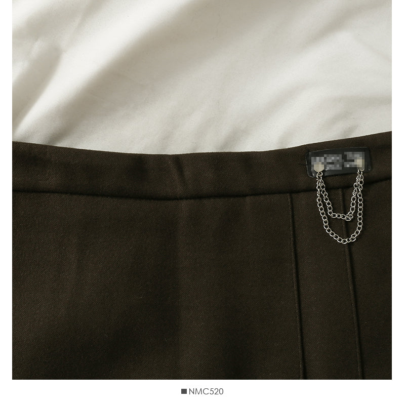 Han Fan retro chain decorative high waist skirt  2627