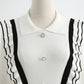College style knitted dress color matching, aging and slimming  2318