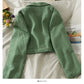 Korean retro thousand bird grid short single breasted jacket female  2099