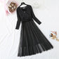 Women's suit skirt fashion knitted sweater + suspender mesh dress  2174