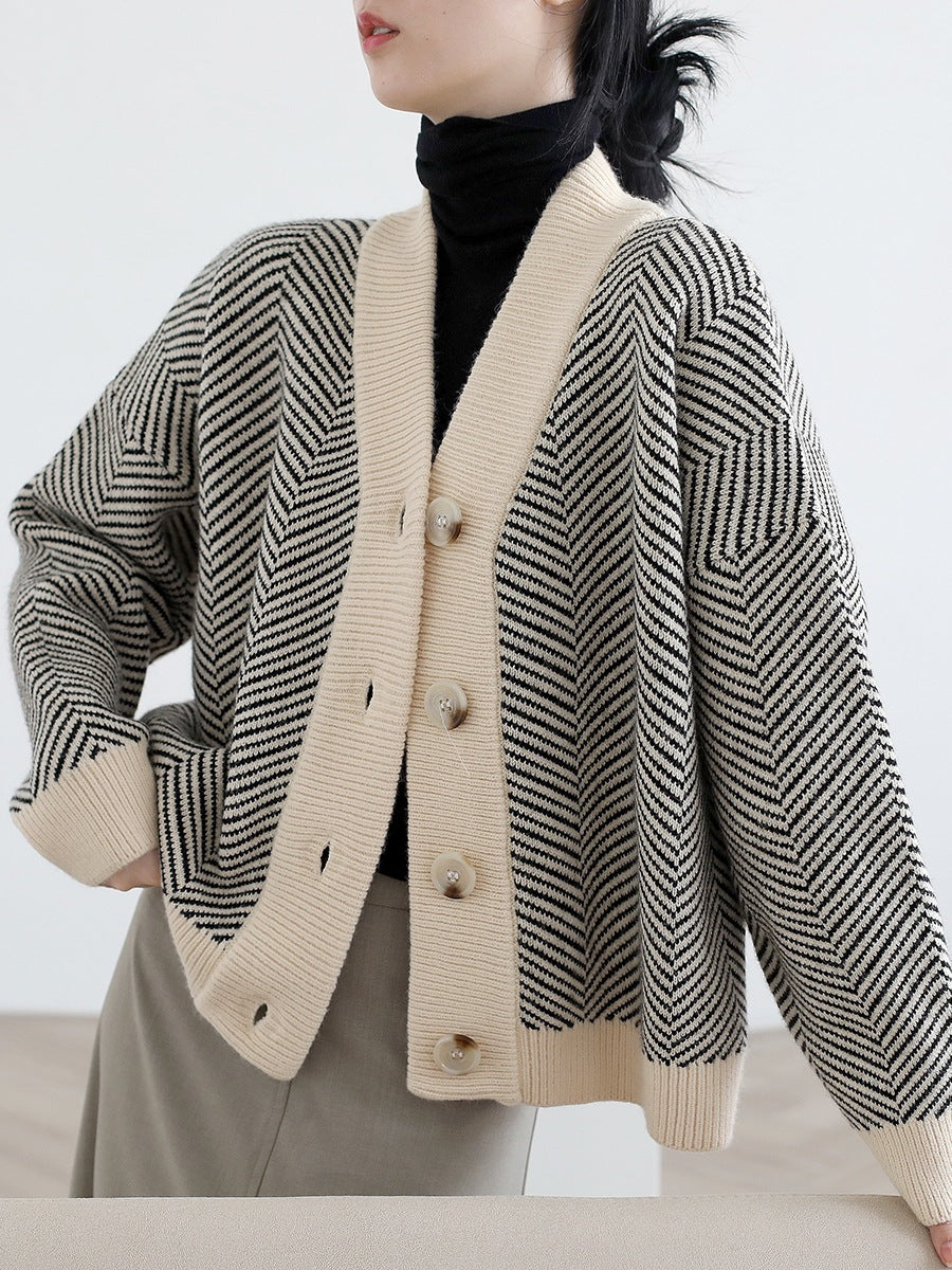 Cardigans vintage, pulls rayés, manteaux amples, pulls épais 1437