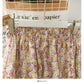 Sweet wind printed high waist slim A-line large swing skirt  2653