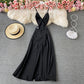 Robe moulante dos nu sans manches à taille fine et élégante à bretelles 3307