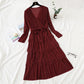 Temperament V-neck Crystal Mesh glittering cake dress  2448