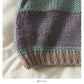 Pull à manches longues et col rond à rayures contrastées de couleur élégante pour femme 2071