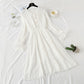 Robe vintage française pour fille en mousseline de soie, avec pompons, en dentelle, col de poupée, jupe à bas 2463