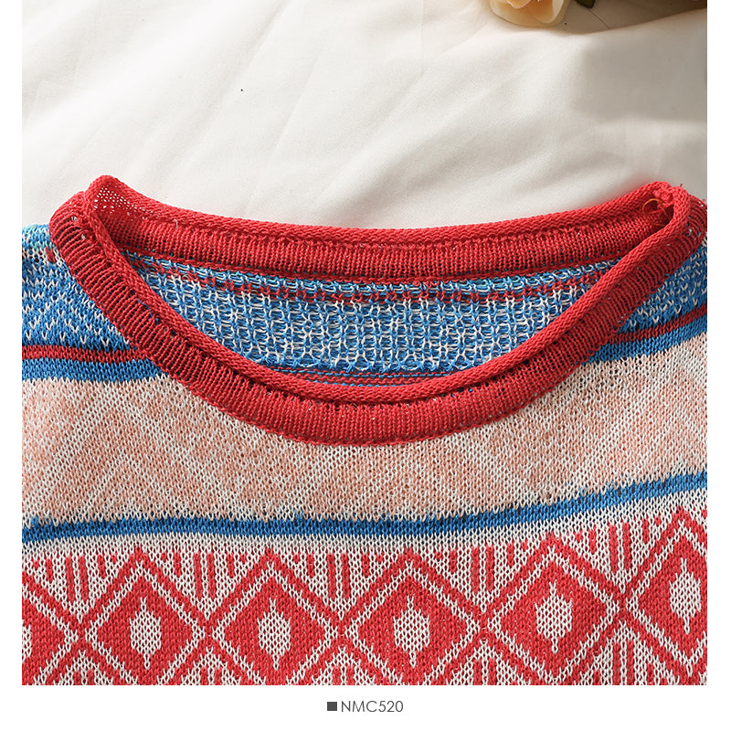 Pull ample et fin à carreaux vintage de Hong Kong pour femme 2009