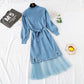 French minority skirt is a fairy net red bottomed long skirt suit  2457