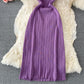 A long skirt with elegant temperament, slim waist and high height  3348