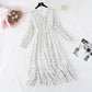 French retro Floral Dress Chiffon Dress fairy super fairy series  2376