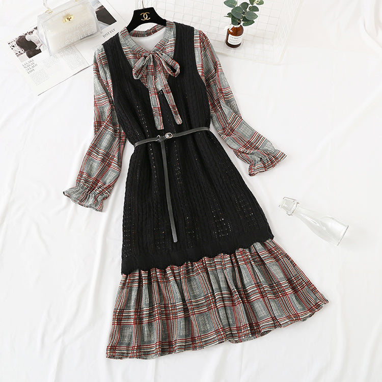 Foreign fashion net red chiffon bottomed dress  2222