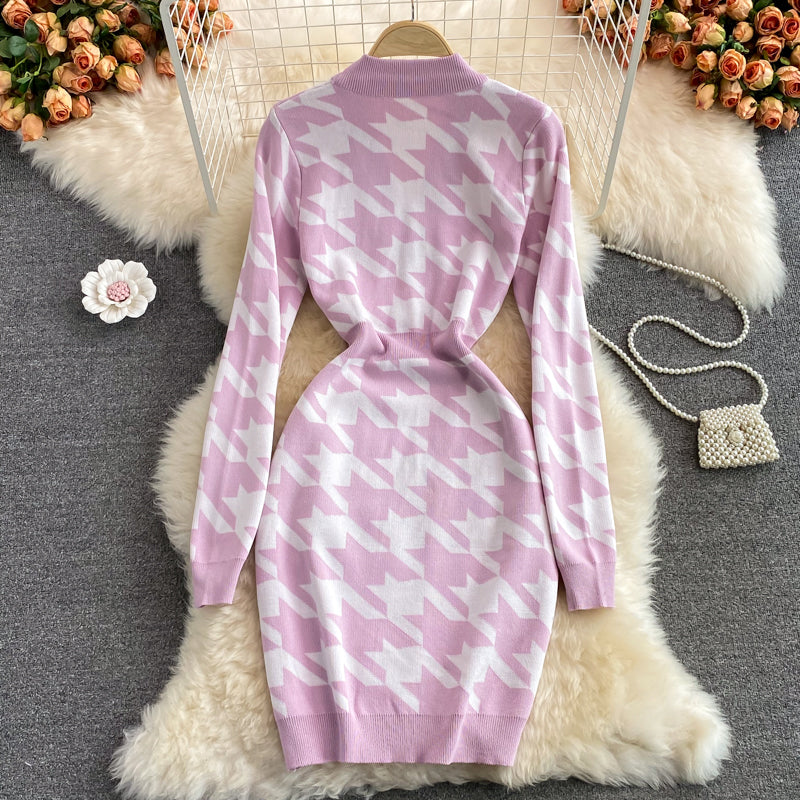 Jupe pull cache-cœur taille fine, tempérament sexy 3247