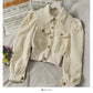 Korean minority corduroy short lapel jacket  2084