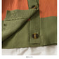 Pull coupe slim à simple boutonnage et col bas avec contraste de couleurs élégant 2070
