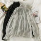 Versatile Pleated Chiffon shirt perspective bottoming shirt  1703