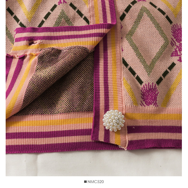 Pull court ample à manches longues et col en V pour femme, imprimé vintage, à carreaux, automne, 2066