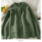 Pull col rond simple boutonnage ample et fin pour femme 1902