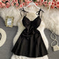 Temperament slim, slim, open back suspender skirt  2802