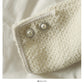 Korean retro small check single breasted V-Neck long sleeve coat  2114