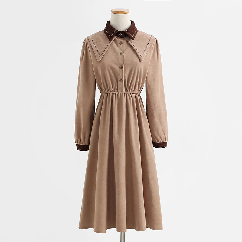 New style small fragrance high-end Corduroy Skirt backing skirt  2272