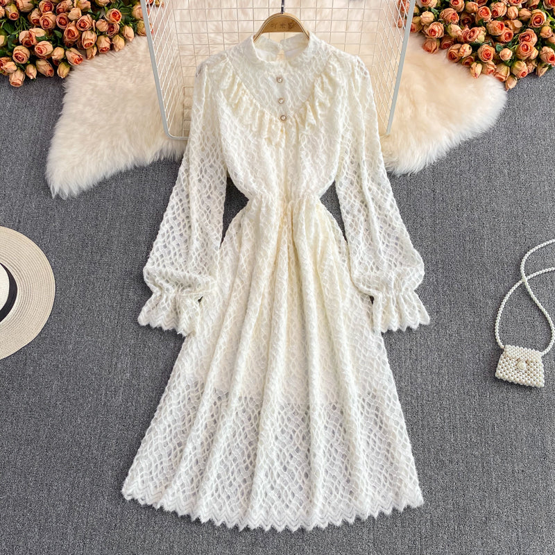 Jupe féerique au tempérament doux de style dame en dentelle 3394