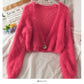 Pull col bas femme automne polyvalent pull à manches longues 1751