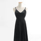 Hepburn black suspender dress two piece suit female  2273