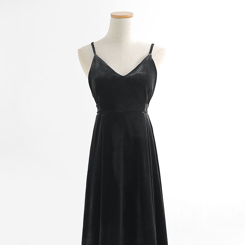 Hepburn black suspender dress two piece suit female  2273