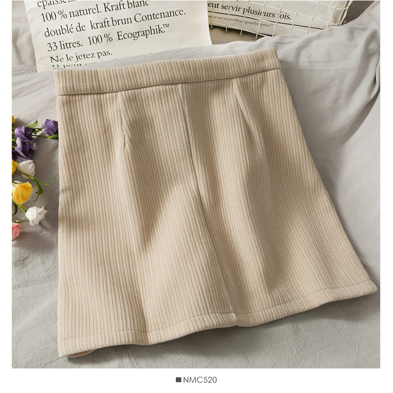 Vintage chenille light proof split A-line skirt  2669