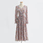 Women's floral dress thin chiffon skirt bandage gentle wind tea break skirt  2179