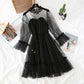 Lace mesh dress girl's heart is thin fairy skirt  2450