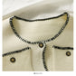 Pull femme sac côté simple boutonnage cardigan haut couleur assortie coupe ajustée bas pull 1983